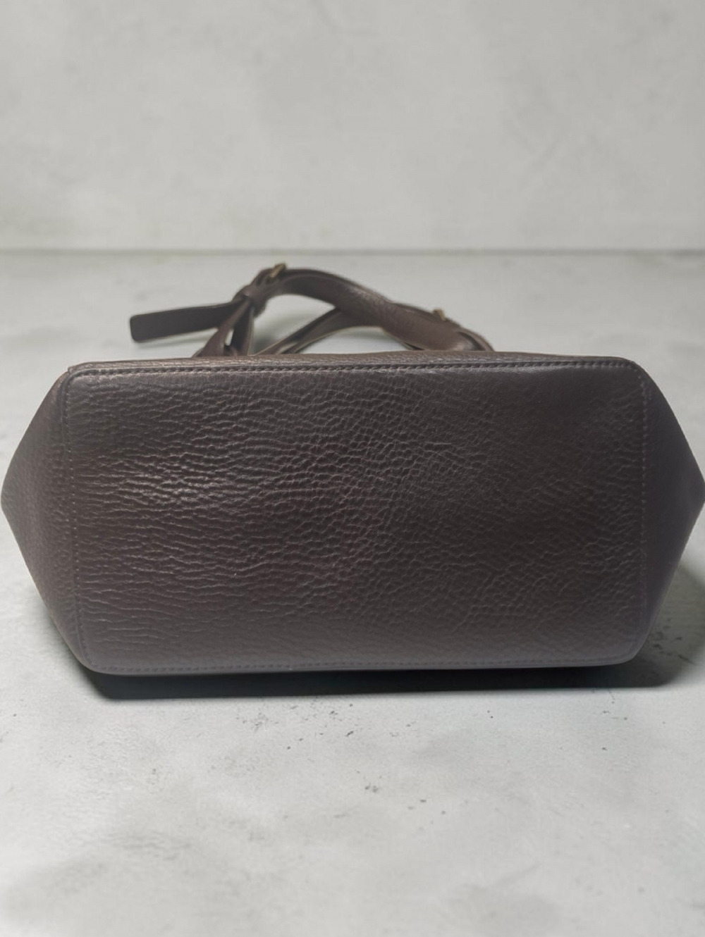 Via Spiga Leather Chocolste Brown Tote Shoulder Bag Purse - Picture 3 of 11